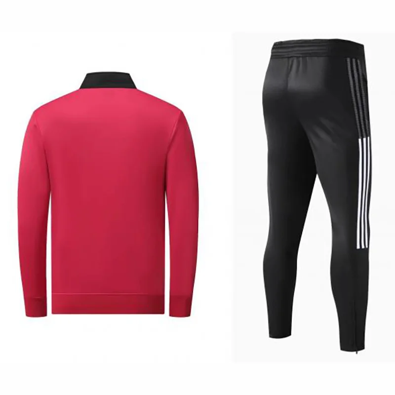 Men's Classic Sports Tracksuit for Winter Outside Training Jacket and Pants One Set Uniform Adult Velvet Brush Inside Sportswear