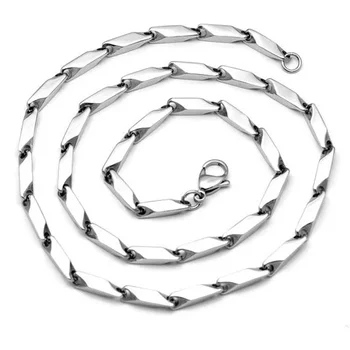 New Men's Necklace Titanium Necklace Stainless Steel Chain 2mm-4mm Men's and Women's Hip-hop Necklace Chain 2