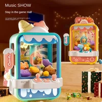 Automatic Mini Claw Machine Toys for Kids Cartoon Coin Operated Play Game Arcade Doll Machines Children Birthday Christmas Gifts 2