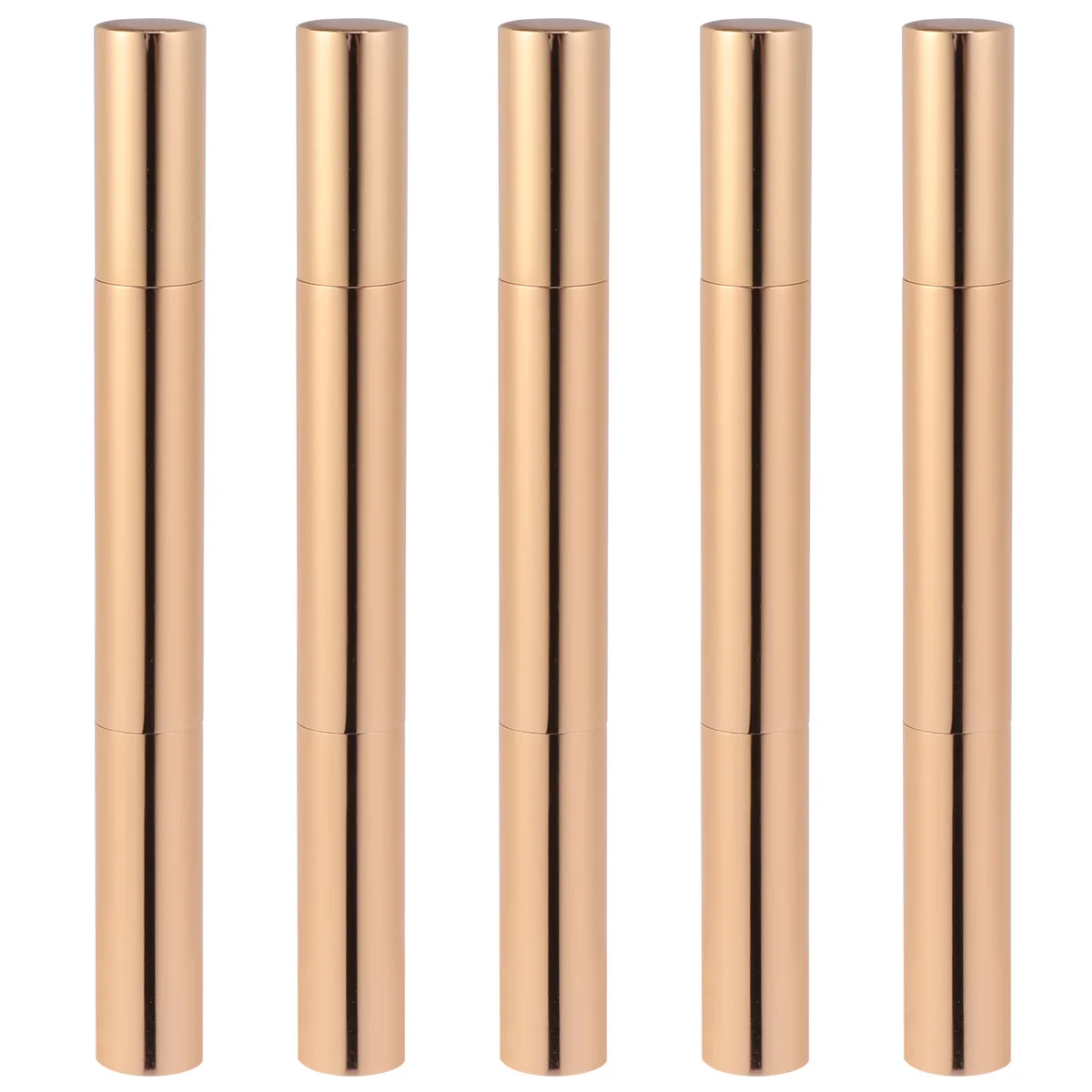 

5pcs Bright Gold Empty Nail Polish Pens Lip Gloss Tube Applicators Container Liquid Foundation Bottle