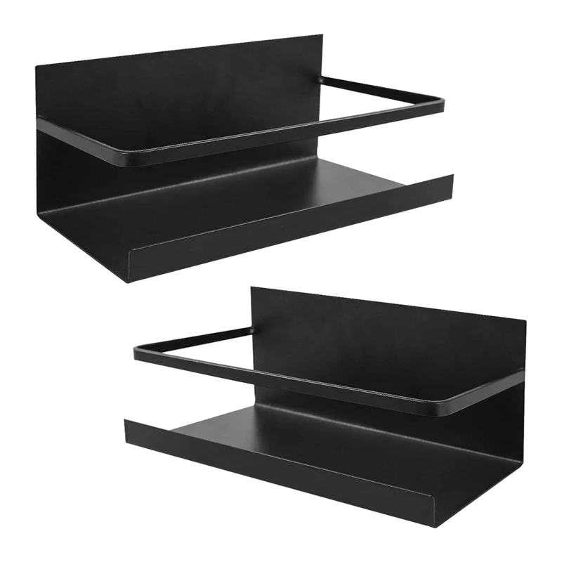 

2 Pcs Magnetic Spice Rack,Shelf For Refrigerator,Space Saving Magnetic Fridge Spice Rack