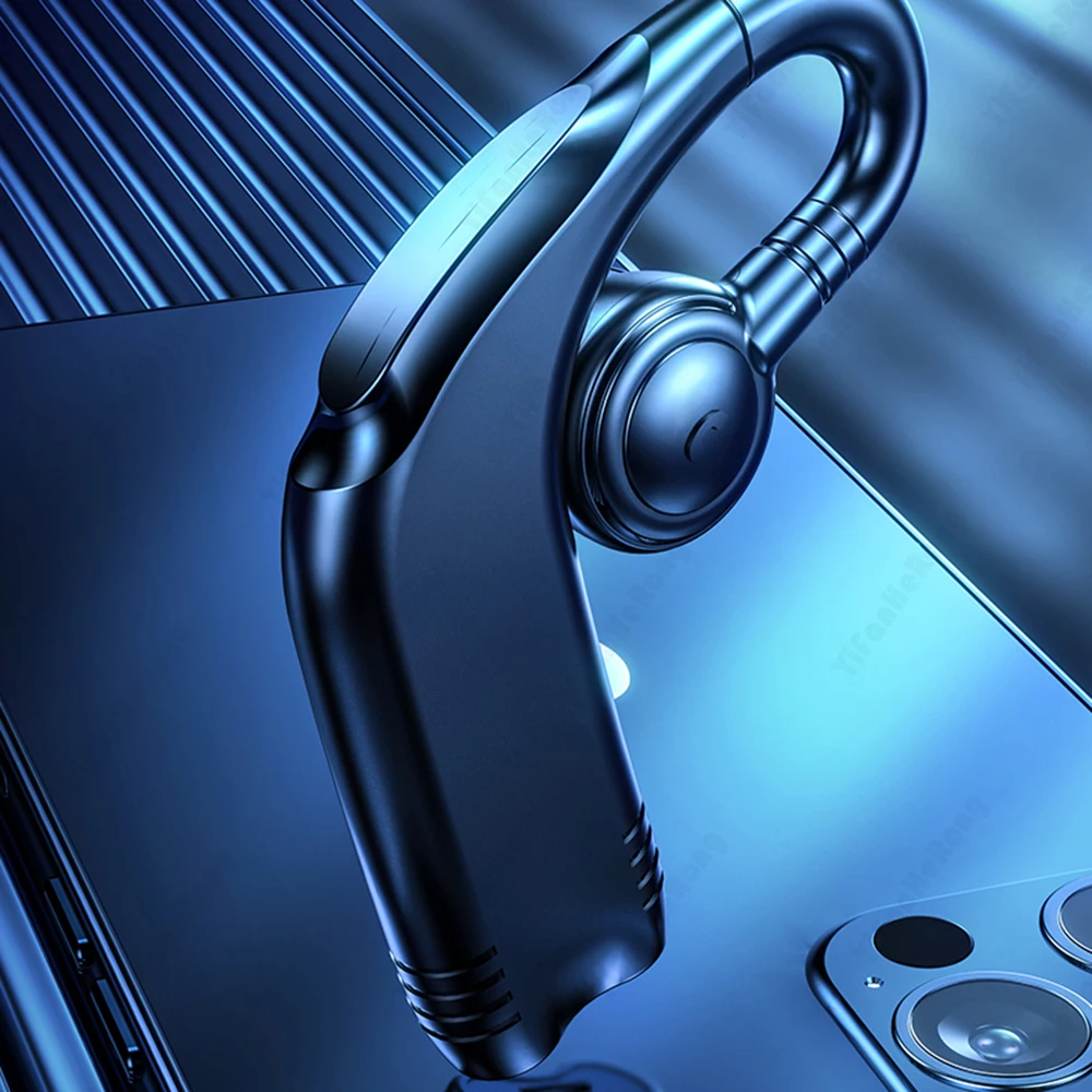 

Wireless Bluetooth-compatible Headset Noise Cancelling Hanging Ear Type Business Wireless Sport Music Earphone For Xiaomi Huawei