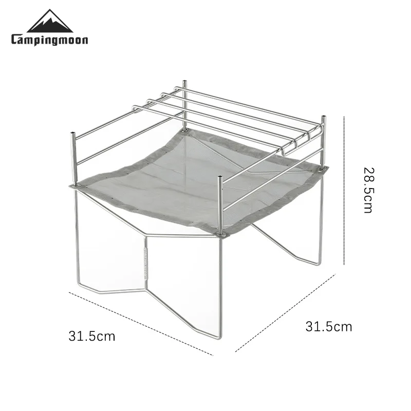 Outdoor Folding Portable Stainless Steel Camping Stove Oven with Grille Mesh Camping Cookware