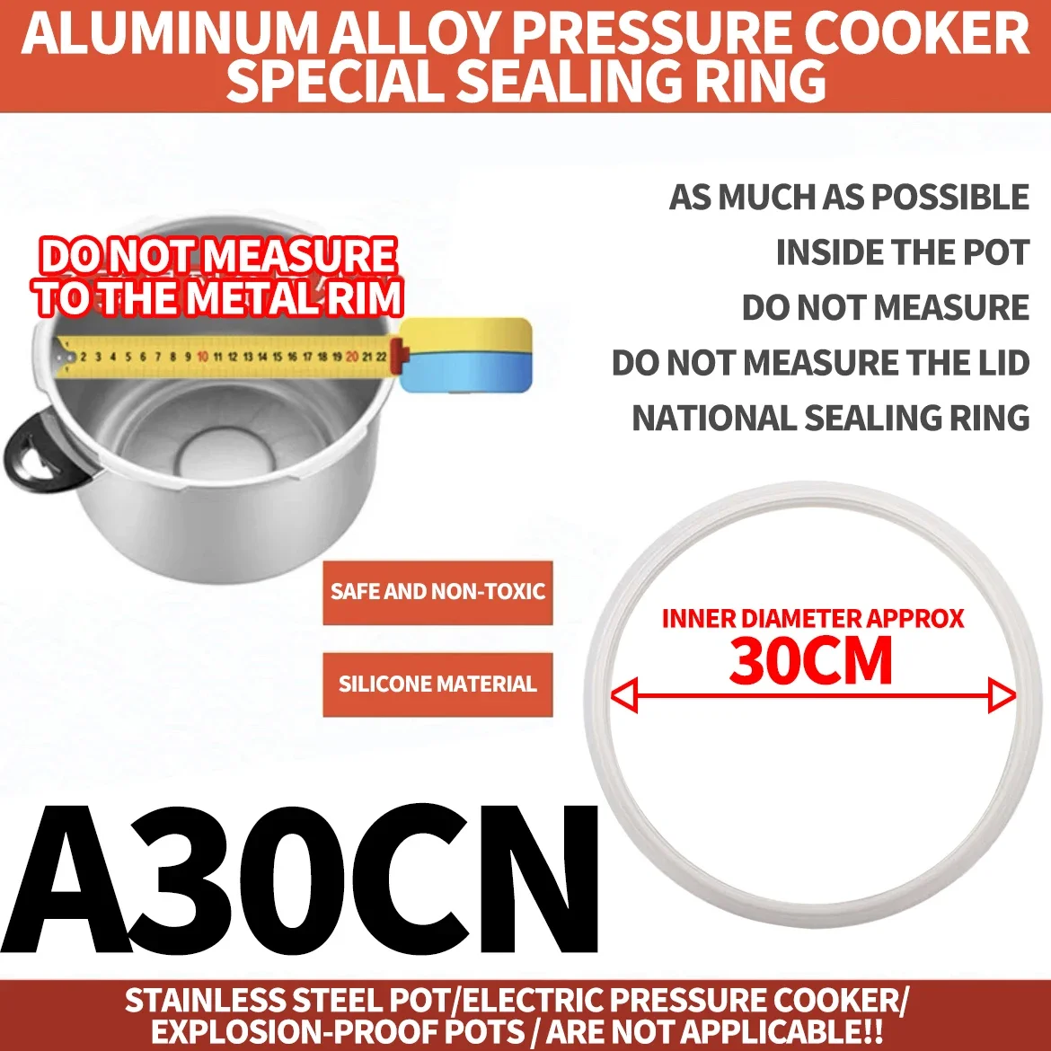 Stainless Steel Distiller Silicone Sealing Ring 1PCS for 36/34/32/30/28cm Home Distiller
