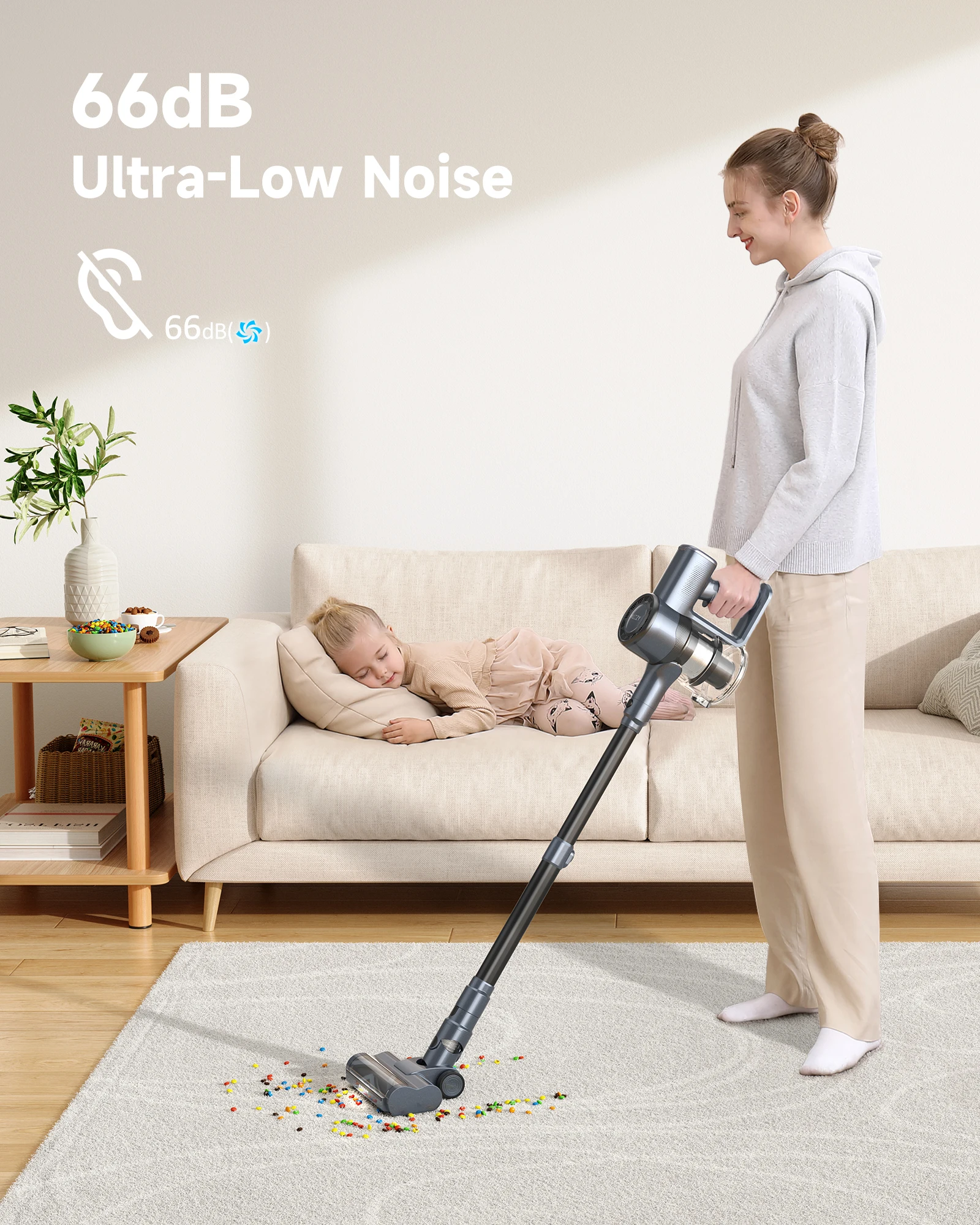 Lubluelu 30000Pa aspirateur sans fil aspiration puissante