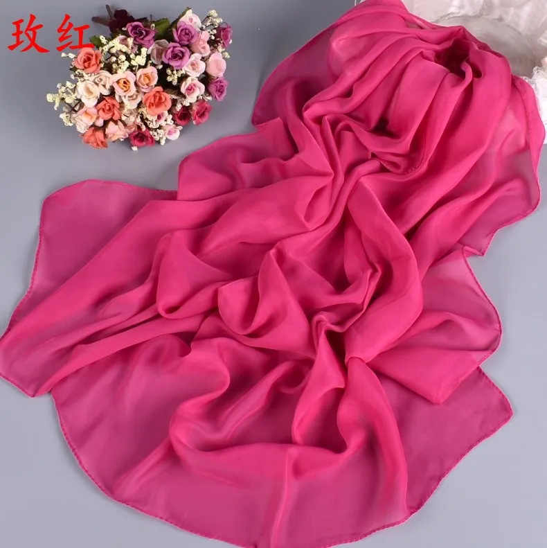 women's long chiffon scarf