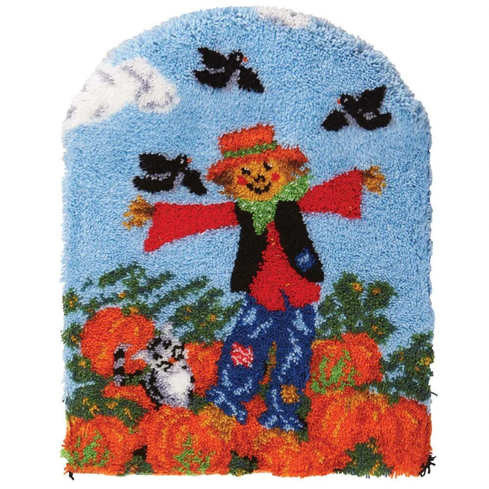 

Latch hook rug kits with Pre-Printed Pattern Canvas plastic Carpet kit with hook needlework Cartoon people Tapestry kit