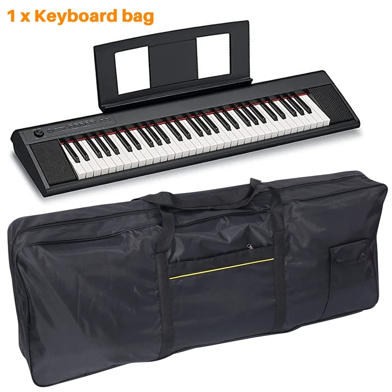 A15F-Portable 61 Key Electronic Piano Keyboard Gig Bag Carrying Bag Storage Holder Case 600D Cloth