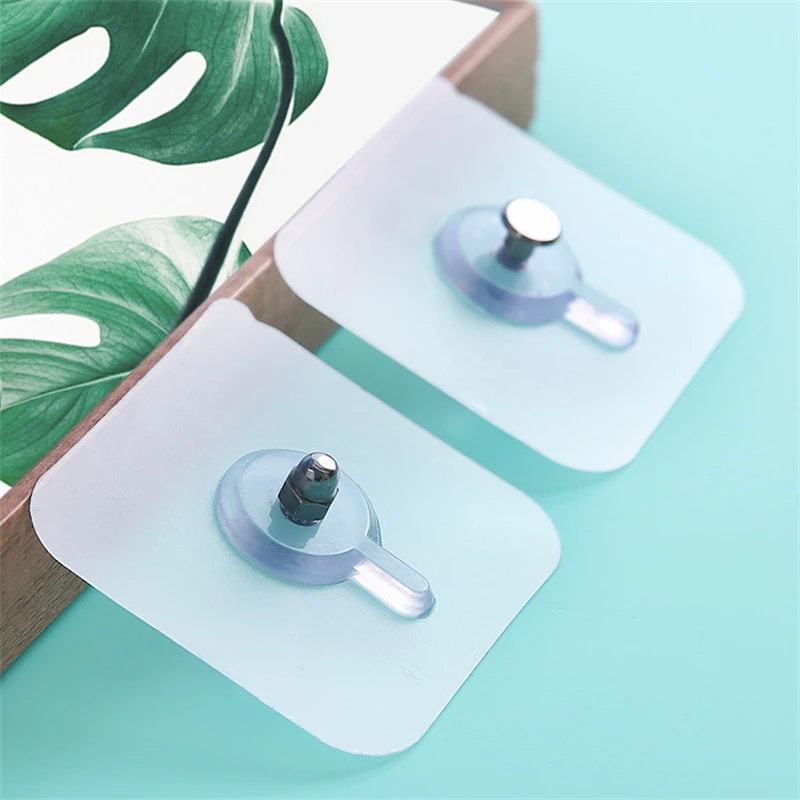 Self Adhesive Wall Hooks Adhesive Wall-Mounted Poster Photo Frame Clock Hangers Punch Free Screw Stickers Kitchen Organizer Holder 10/20 Pcs