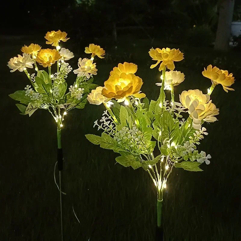 Solar Outdoor Flower Lawn Lamp Fairy Lights Garden Lights for Yard Patio Wedding Party Decoration