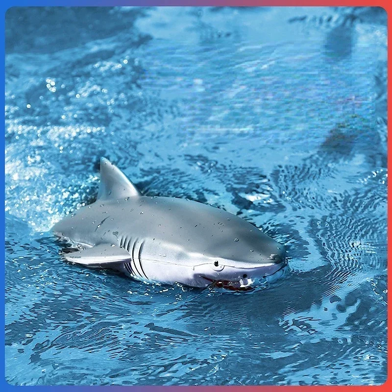 2.4G RC Shark Whale Toy Remote Controlled Boat Ship Submarine Robots Fish Electric Toys for Boys RC Crocodile Kids Gifts Toy 4