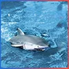 2.4G RC Shark Whale Toy Remote Controlled Boat Ship Submarine Robots Fish Electric Toys for Boys RC Crocodile Kids Gifts Toy 4