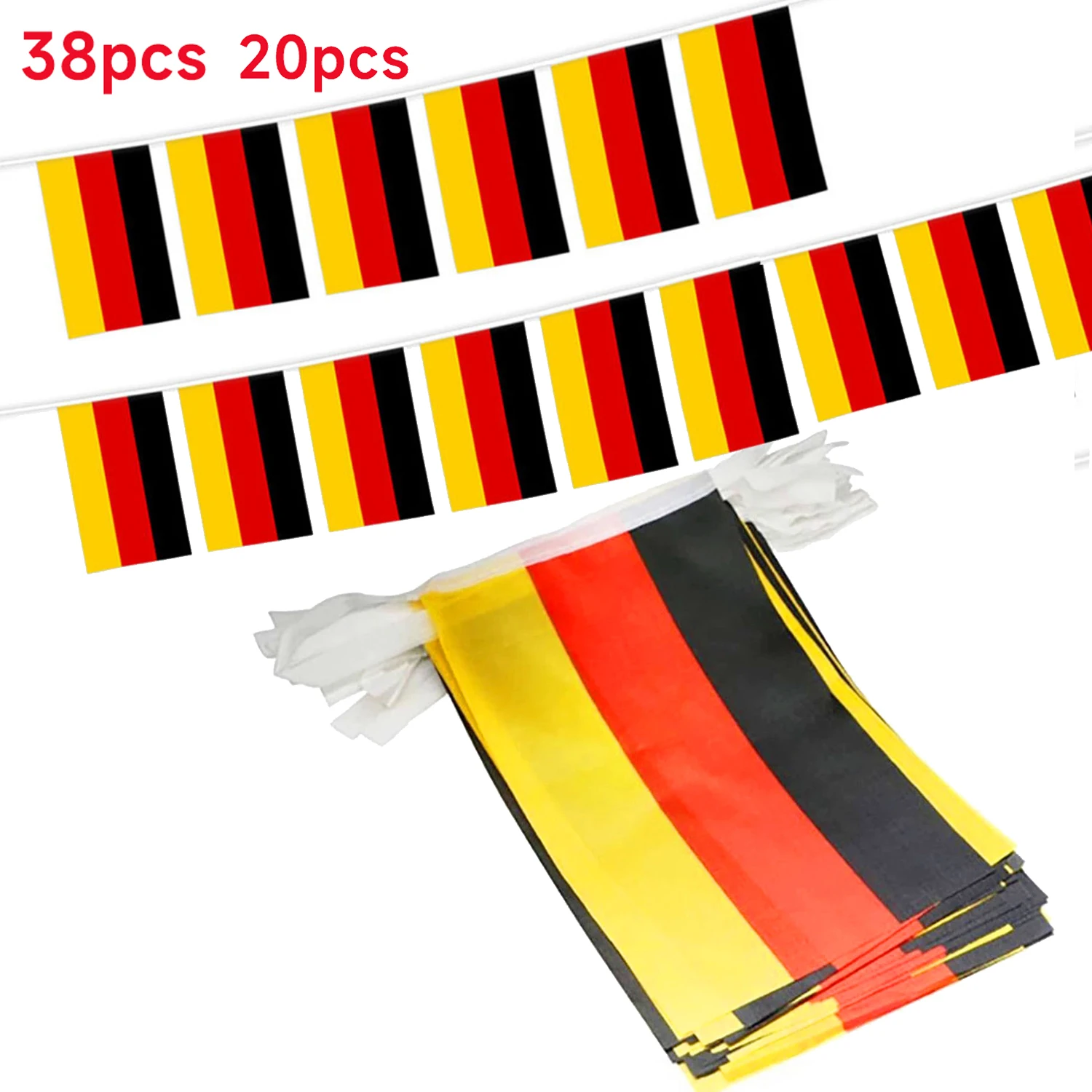 14X21Cm 20/38 Pz/Lotto Bandiera Tedesca Della Stringa 5/10M Germania Bandiera Nazionale Bandiere Tedesche Per La Festa Della Tazza Di Euro Europea