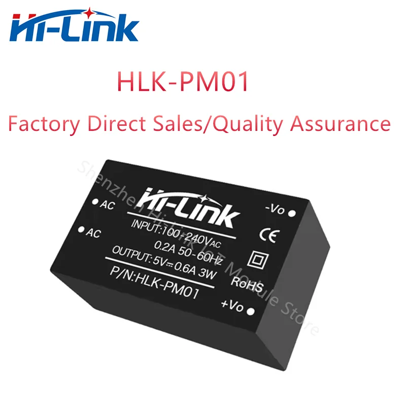 Hi-Link HLK-PM01 90-245Vac 5V 3W Output AC-DC Step Down Converter Isolation Adjustable Power Supply Module power supply switching power supply