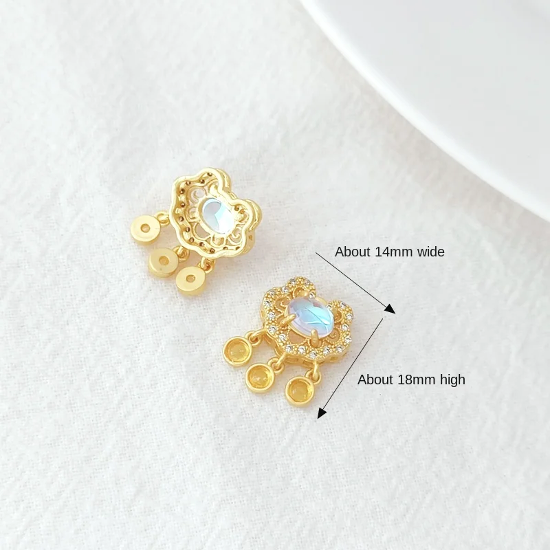 SUNNYCLUE 1 Scatola 8 Colori 8 mm Perline di Zirconi in Ottone Strass Distanziatore Pietre CZ Micro Pavimenta Metallo Palla da Discoteca Ciondoli Rotondi per Gioielli Fai da Te Bracciali Forniture