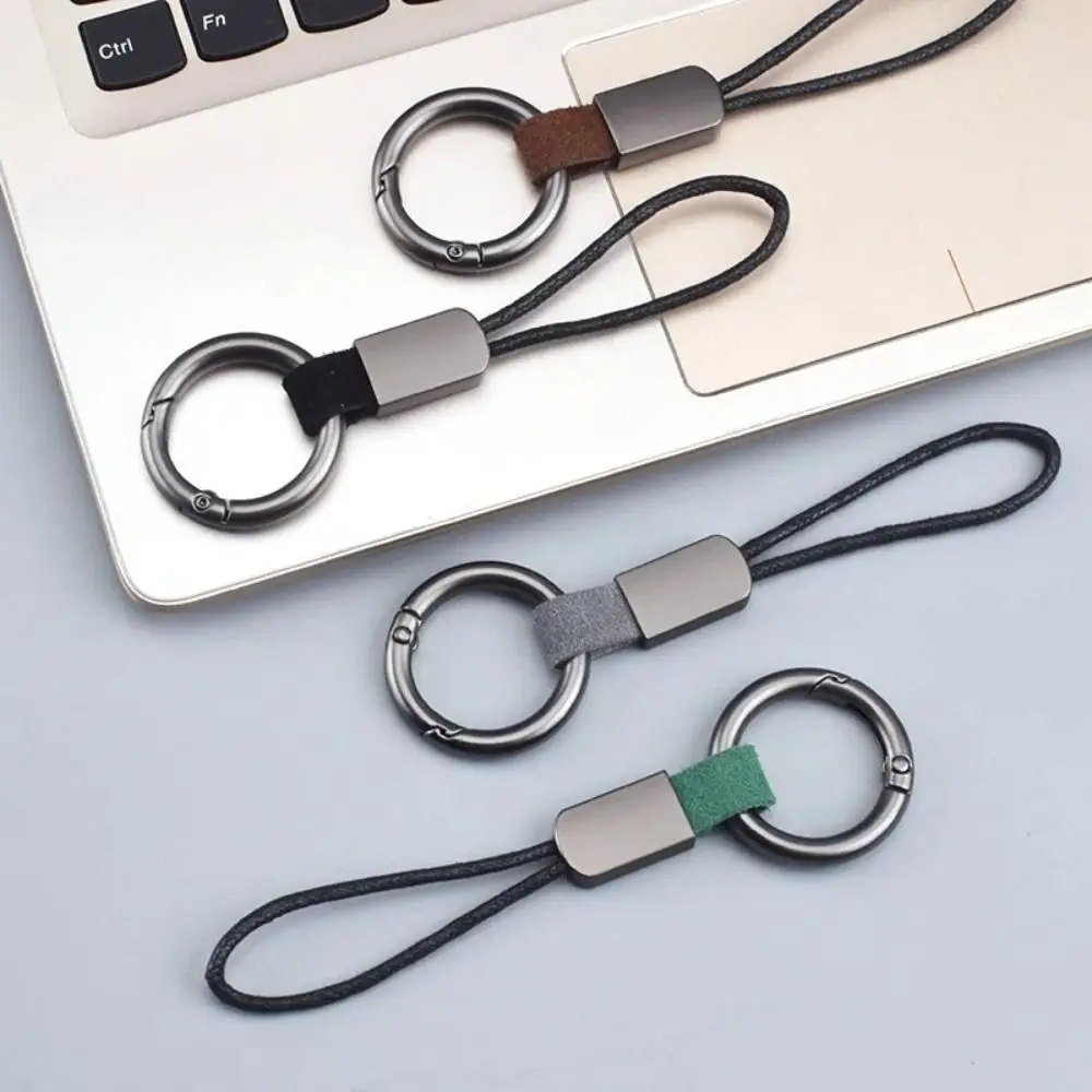 Genuine Leather Keychains Simple Lanyard Keyring Ring Keychain Men Women Car Key Holder Key Cover Auto Keyring Accessories Gifts