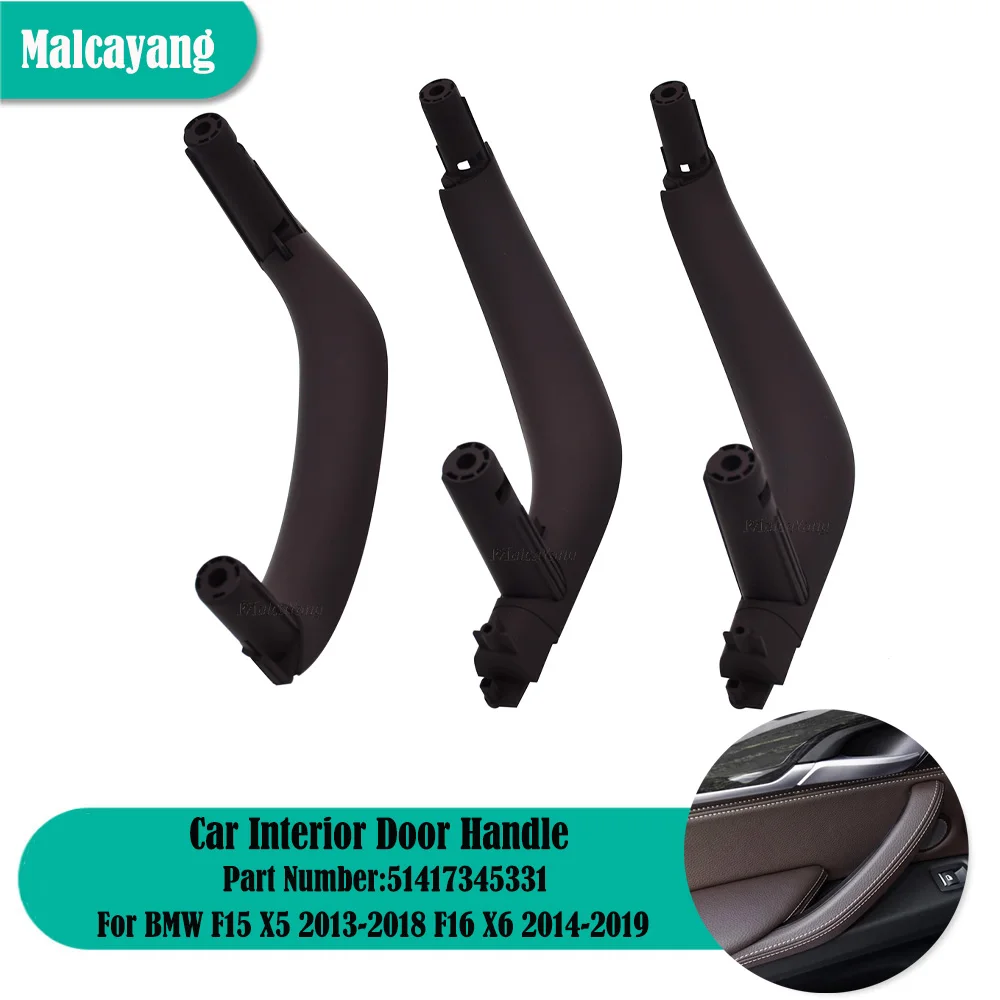 

Передняя, задняя/левая, правая внутренняя дверная ручка автомобиля, панель, комплект накладок для BMW X5 X6 F15 F16 2014 2015-2018 51417292243