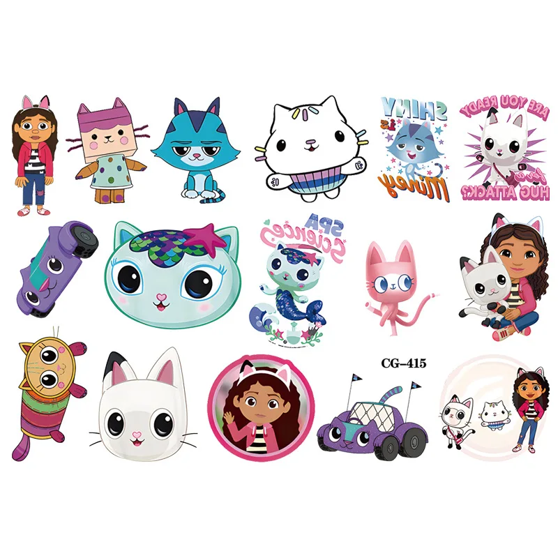 1Pcs Gabby Dollhouse Tattoo Stickers Temporary Tattoos For Kids Birthday Party Supplies Favors Cute Tattoos Stickers Decoration tattoo sticker temporary tattoos