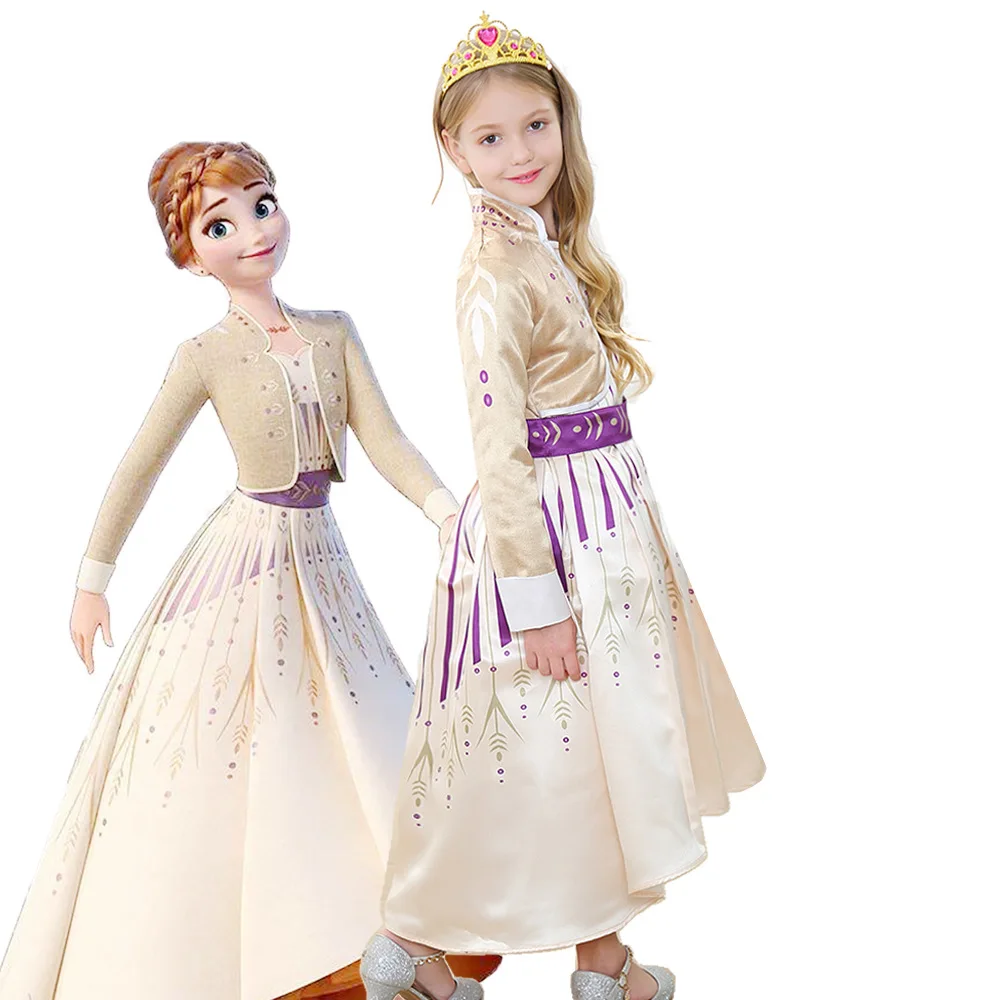 

Halloween Cosplay Girls Princess Dress Party Elsa Dress Carnival Elsa Anna Princess Fancy Dress Kids Costume