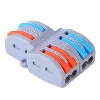 FD-24 PCT 2 in 4 Out 2-Position Push-in Electrical Wire Connector Mini Fast Wiring Cable Splitter Durable Home Terminal Block 3