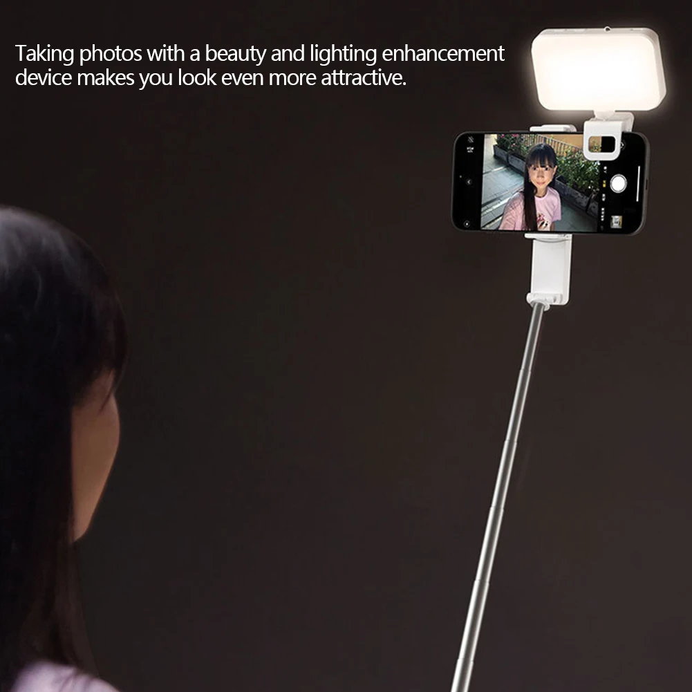 360 ° 회전식 미니 블루투스 셀카봉, 접이식 포켓폰 거치대, 무선 리모컨 포함, 라이브 스트리밍 및 사진 촬영용