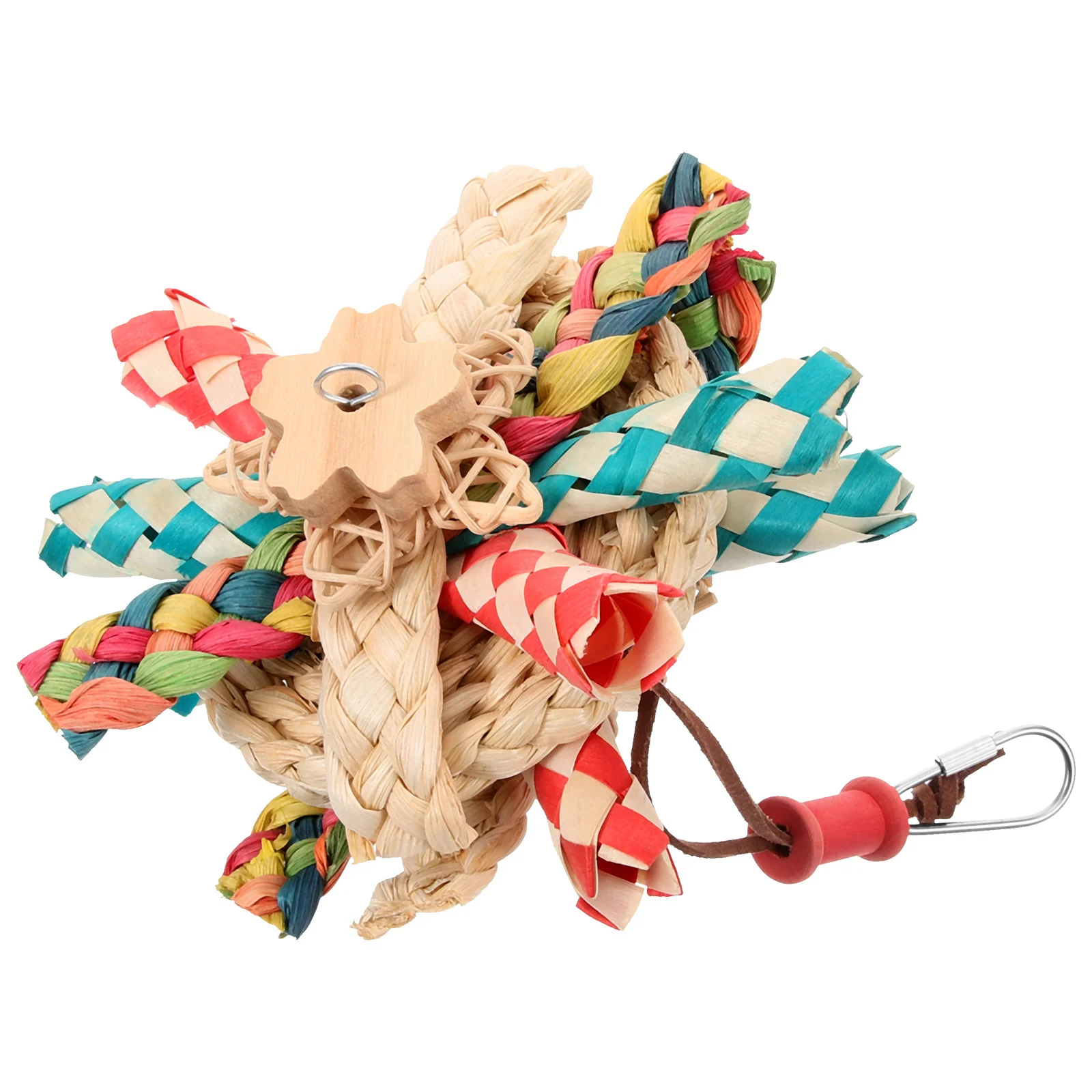 Natural Bird Foraging Toy Parrot Cage Hanging Toy Bird Shredding Cage Pendant Toys For Parrots