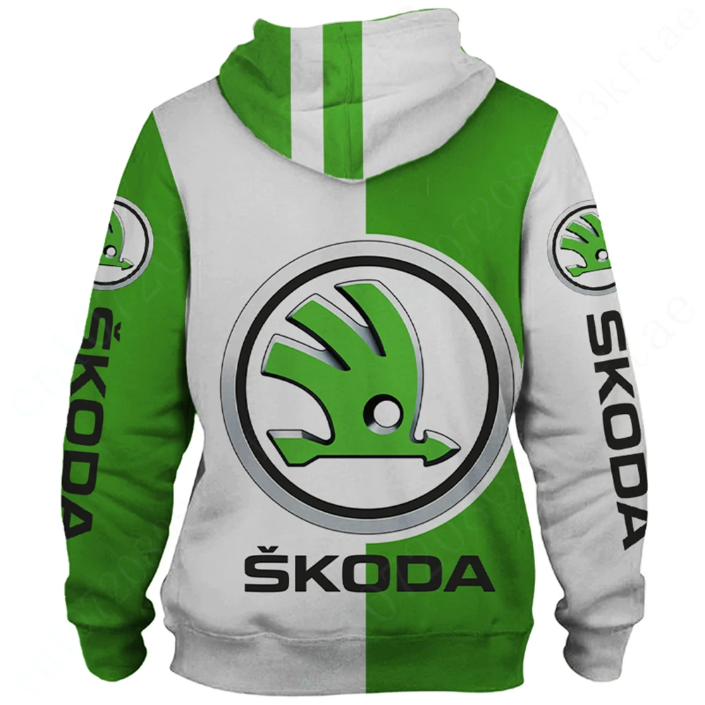 Skoda Sweatshirt Casual Oversize Zip Hoodie 3D Printing Pullover Harajuku Hoodies For Men Women Unisex Clothing Anime Hoodies