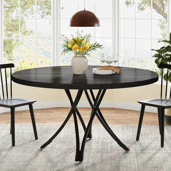 Round Farmhouse Dining Table 1