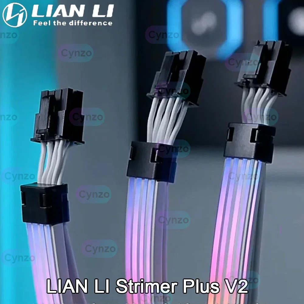 LIAN LI Strimer Plus V2 ARGB Extension Cords Kit ATX 24Pin,GPU 2x8Pin,3x8Pin,MOD Computer Gamers Cabibet LED Neon Cable Strip