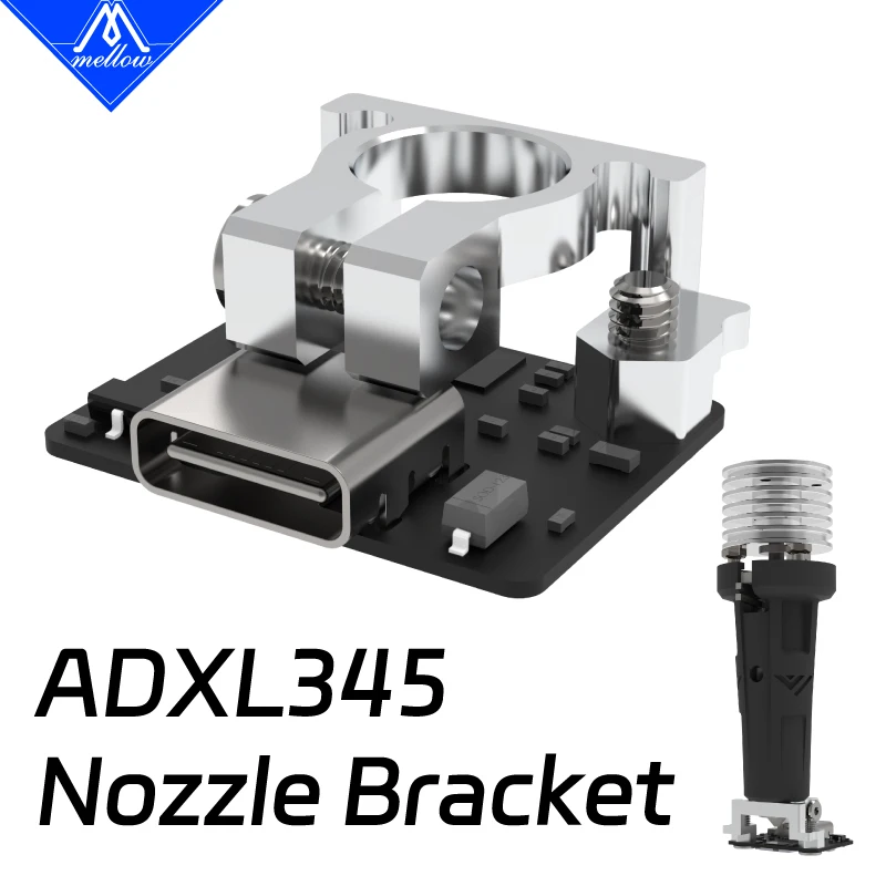 Suporte do Bocal para Impressora 3d Leve Alumínio Adxl345 Acelerômetro Otimizar Desempenho de Impressão Mellow-v6