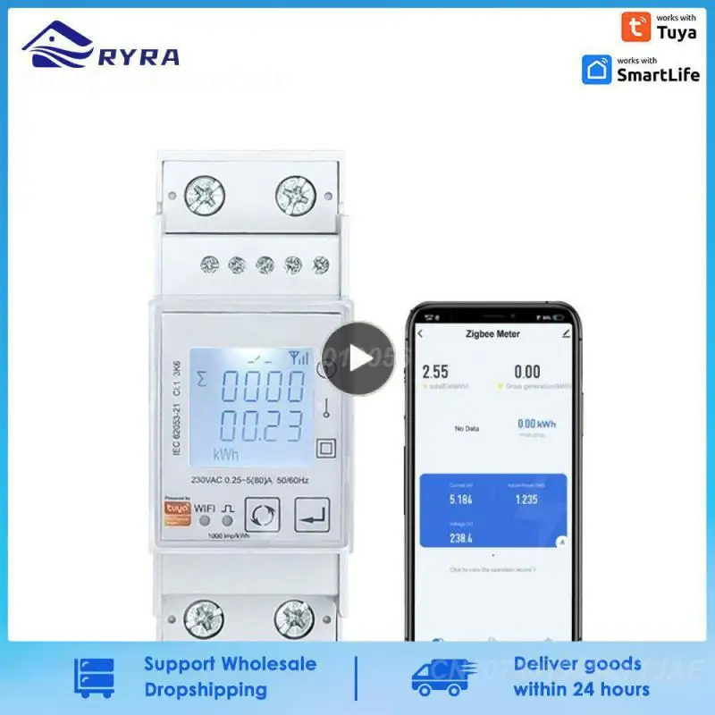 

Модель Modbus 230 В Многофункциональный счетчик электроэнергии однофазный одноимпульсный выход с RS485 K W VA A V KWH 45-65Hz