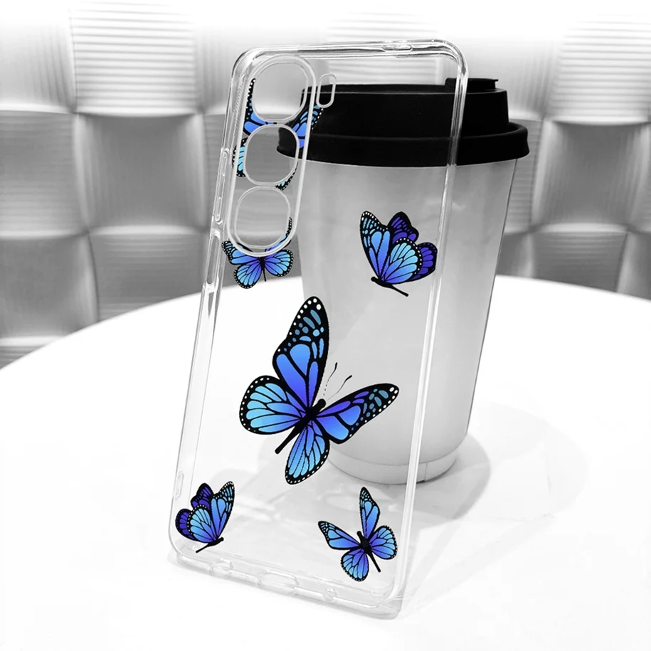 Elegant Bowknot Clear Silicone Phone Case - Slim and Fashionable Back Cover