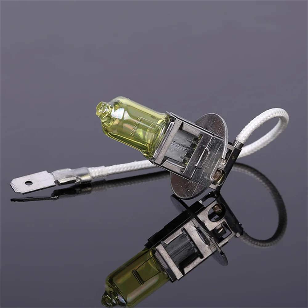 2pcs/lot H3 55W 12V Gold Yellow 3000K Fog Lights Halogen Bulb High Power Car Headlight Lamp Car Light Source parking auto 3
