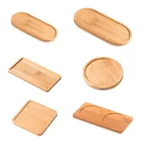 Multifunctional Plant Pot Holder Oval Bamboo Wood Plant Tray Bathroom Kitchen Shampoo Tray Round Plant Drainage Tray 1