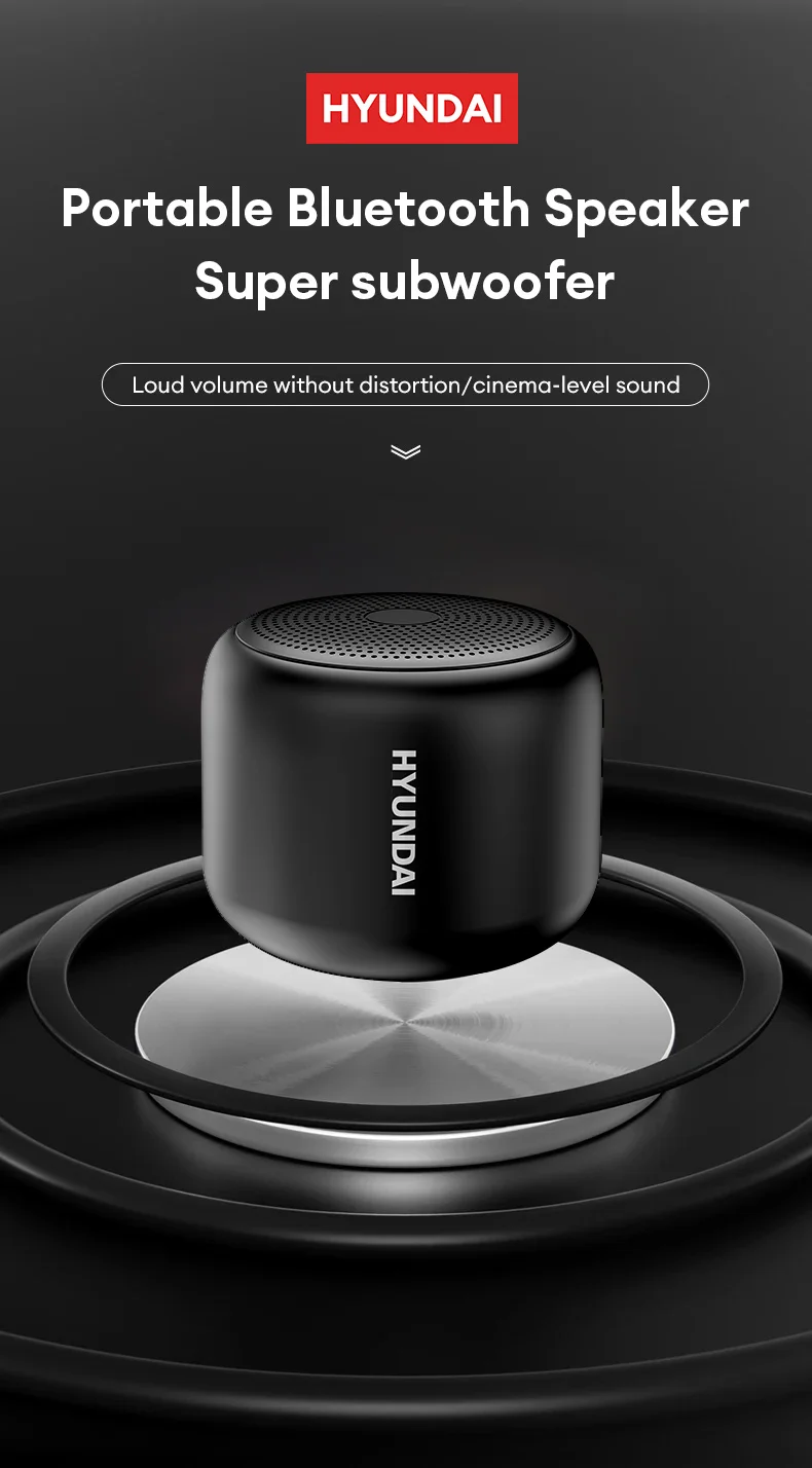Description Picture 3 of itemChoice HYUNDAI HY-X6 Wireless Speaker HiFi Stereo Sound HD Voice Loundspeaker Low Latency Suitable For Outdoor Camping