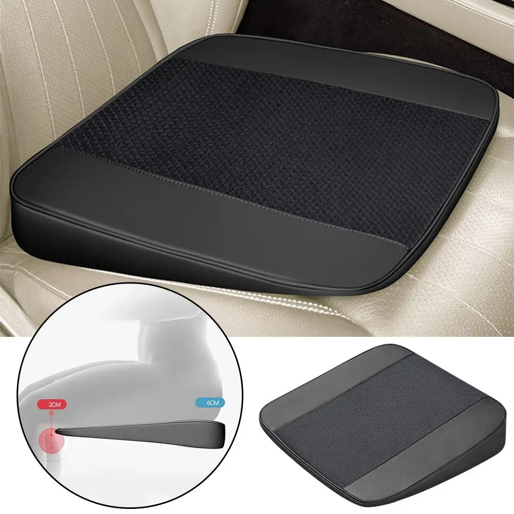 Coussin Siège Voiture Cuir Nappa Ergonomique – Confort Longue Conduite, Soutien Lombaire & Coccyx, Noir Élégant