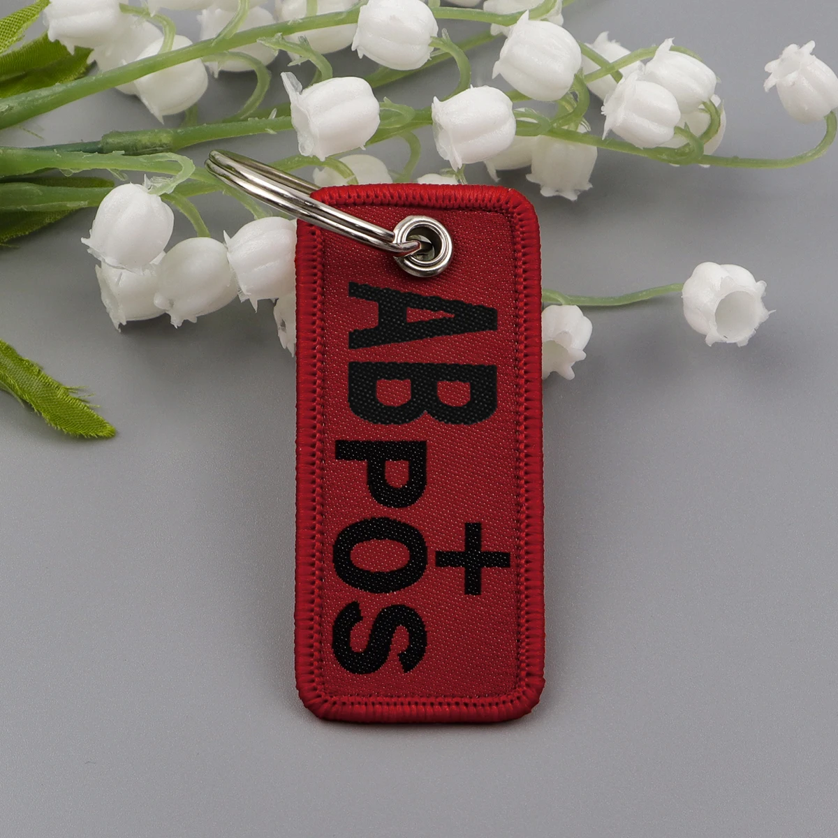 Red Quote Series Embroidered Keychain with Cool Letter Quotation - Stylish Keyring Accessory