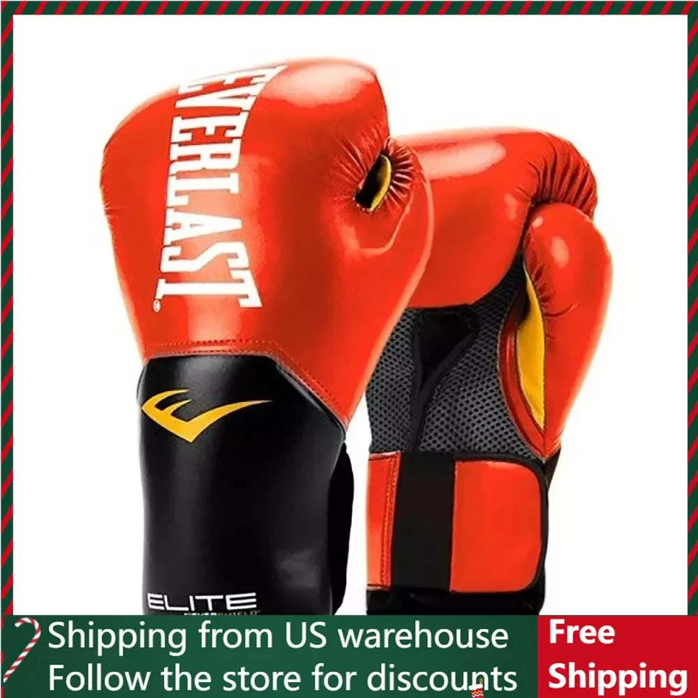 

Elite Training Gloves Red 16 Oz Synthetic Leather Free Shipping Boxing Equipment