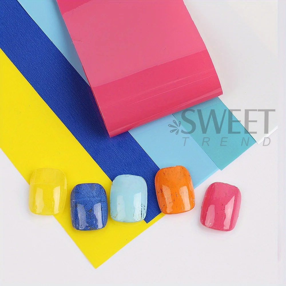10 PCS Pure Multi-colors Nail Art Foils Summer Simple Styles Starry Paper DIY Wraps Dopamine Y2K Manicure Nail Art Decoration
