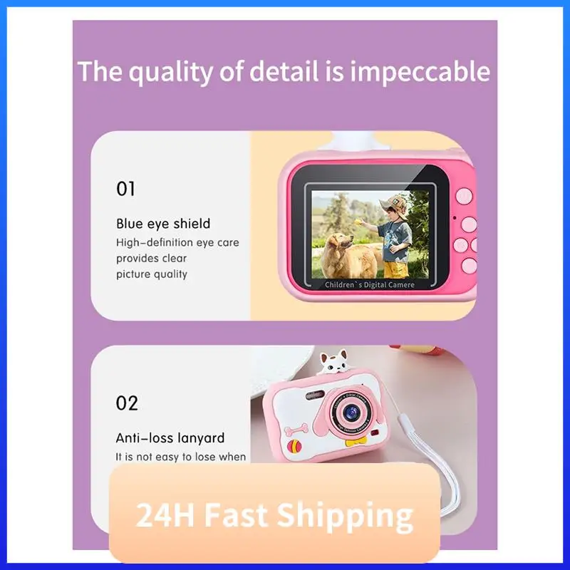 A8S HD Dual Lens 4000W Pixel 5472X4104PX Photo Resolution Without Memory Card Children's Camera,Brown Durable Easy To Use