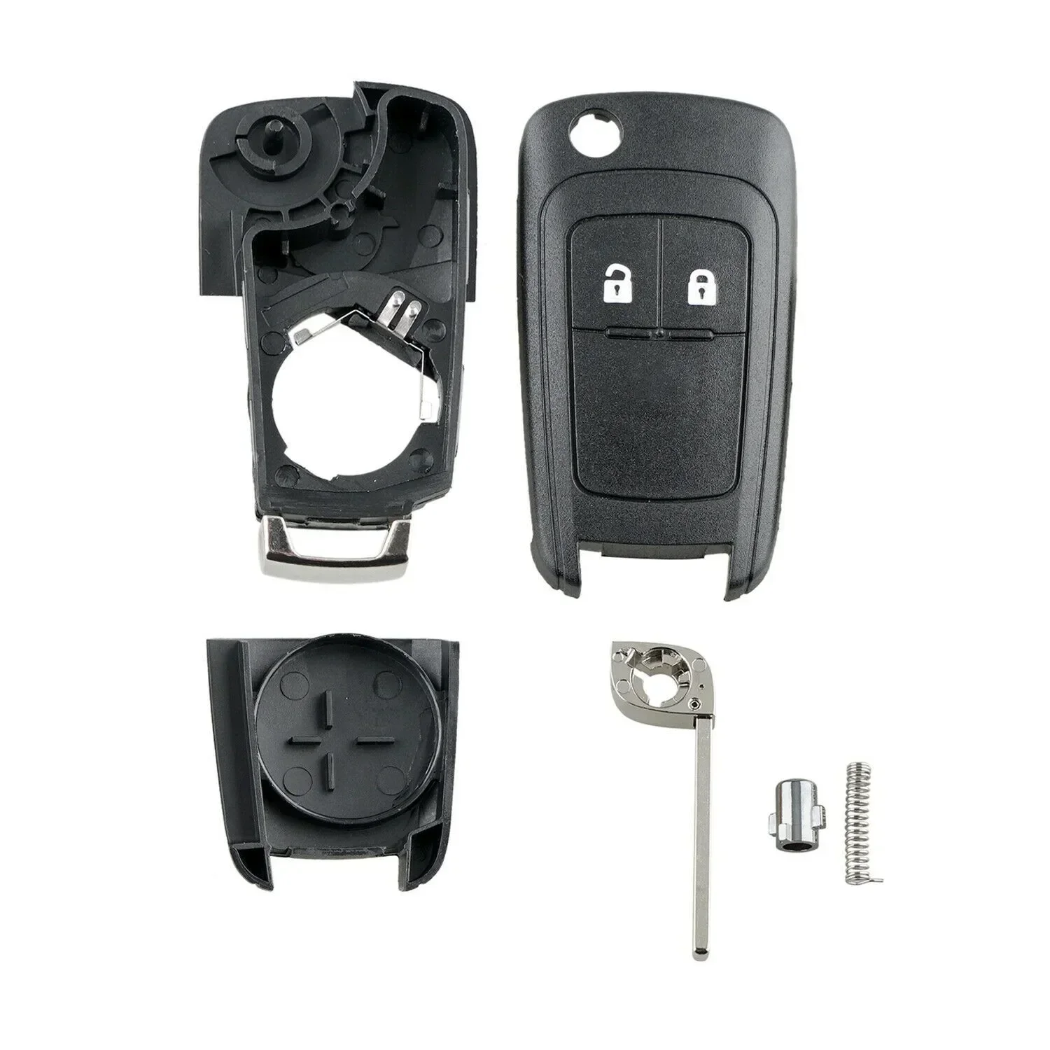 Key Shell Car Parts Plastic + Copper Remote Case Fob Replacement 10-13 Orlando 65*35*18MM