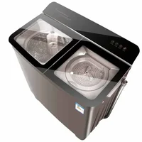 Household semi-automatic washing machine double cylinder double barrel stainless steel large capacity 1