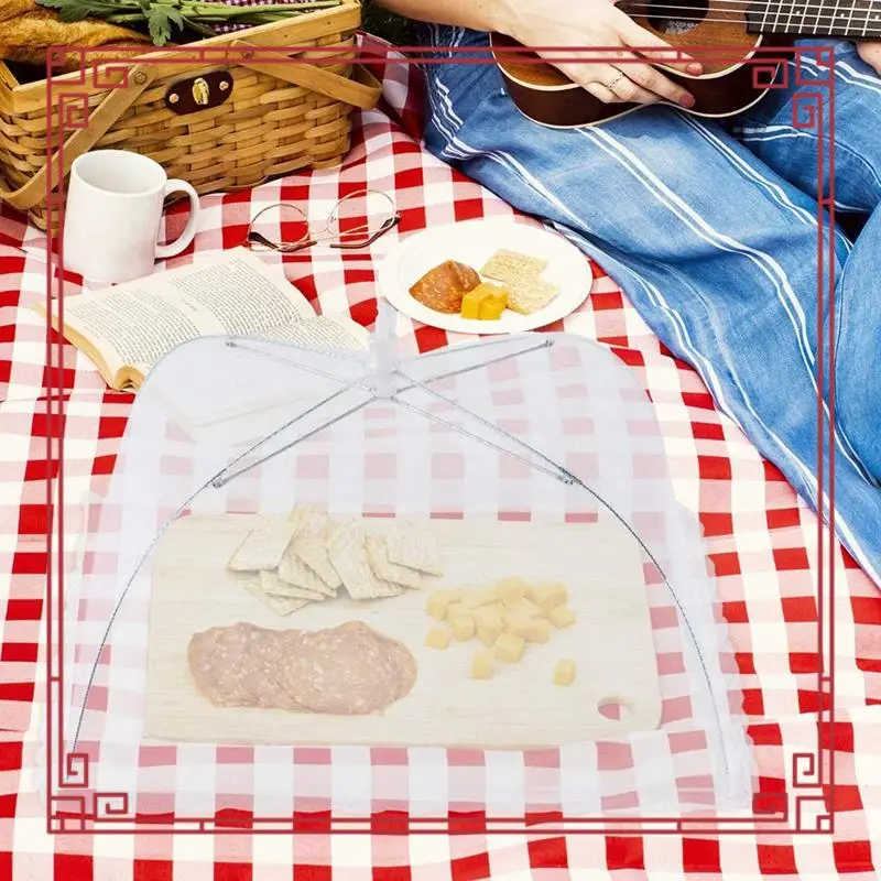 4 Pack Mesh Food Cover -14 Inch/16 Inch /17 Inch -Up Food Cover Tent Reusable&Collapsible Nets