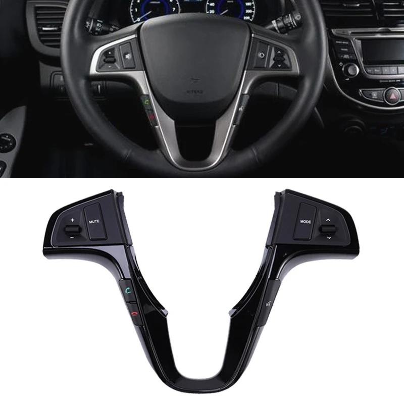 

Multifunction Steering Wheel Cruise Button Audio Volume Music Control Button With Light&BT For Hyundai Verna Solaris