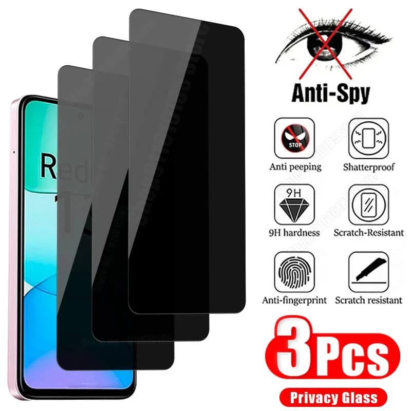 1-3 قطعة واقيات شاشة الخصوصية لشاومي ريدمي نوت 11S 10S 9S 13 12 11 Pro 10 9 8 7 12S 8T Mi Lite 13T 12T 11T