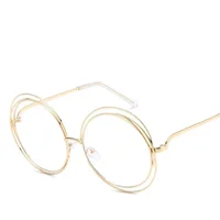 MUSELIFE Vintage rond grande taille surdimensionné lentille miroir lunettes de soleil femmes marque concepteur métal cadre dame lunettes de soleil dame Cool 2