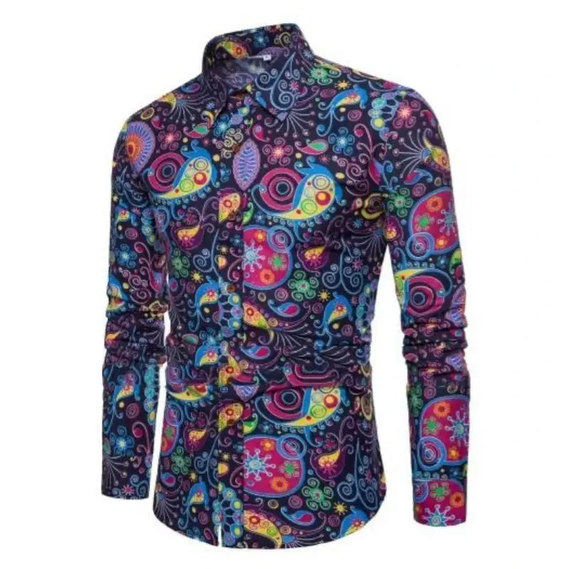 thumbnail image 1 of Las camisas de otoño más nuevas para hombres, camisas sociales de lujo de manga larga, camisetas de gran tamaño con solapa, camisas para hombre, ropa Harjauku diaria 2024, 1 of 5