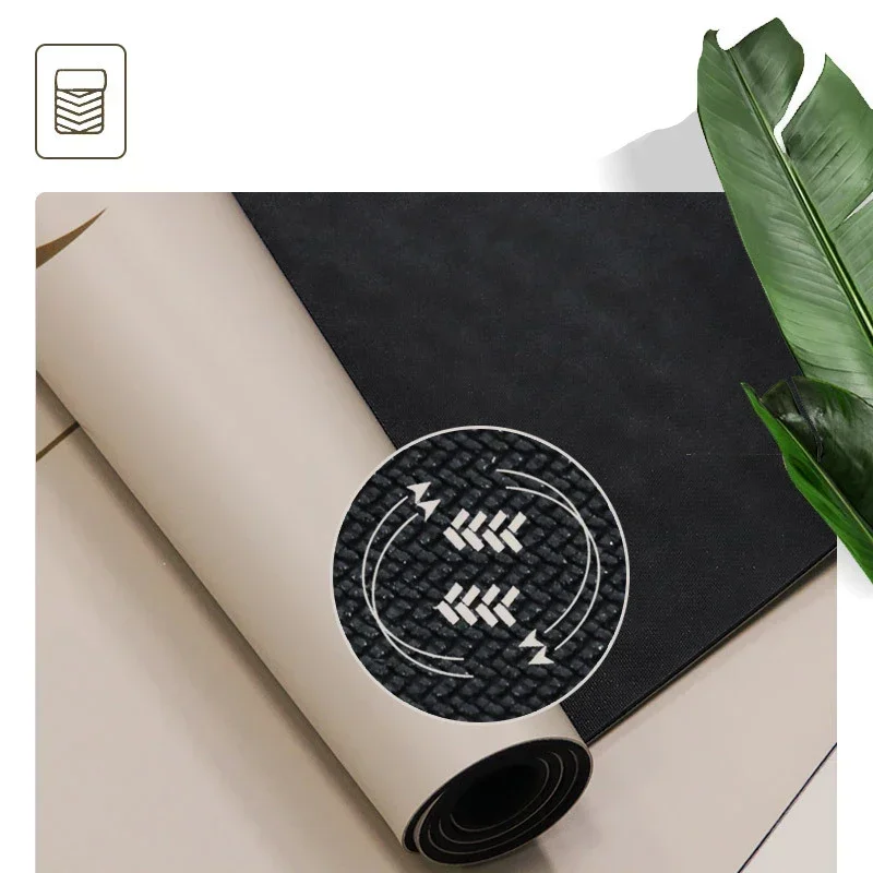 Yoga mat 183cm natural rubber PU yoga mat thickened widened shock-absorbing non-slip sweat-absorbent sun-moon fitness meditation mat