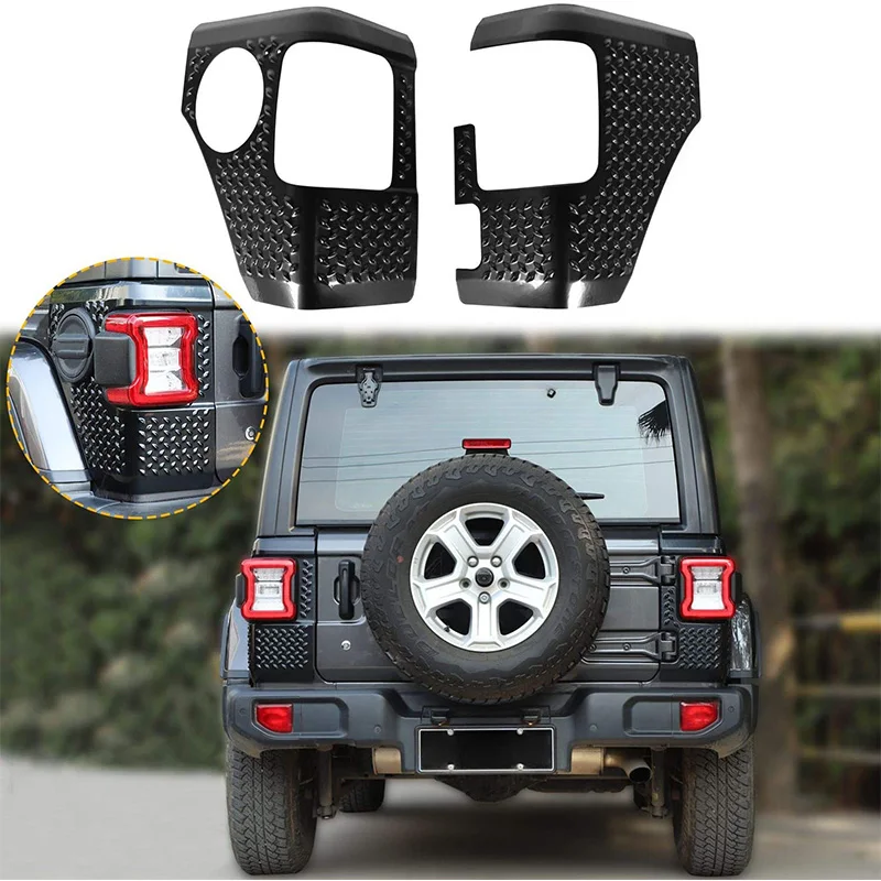 

2pcs Tail Light Armor Cowl Cover For Jeep Wrangler JK JKU JL 2007-2022 ABS Auto Rear Corner Guards Styling Protective Trim