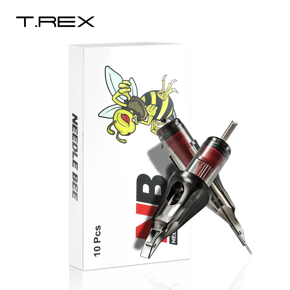 

T.REX 10Pcs NB 0.35mm RS/RM Round Shader Tattoo Cartridge Needles Tattoo Supplies Disposable Sterilized Safety Permanent Makeup